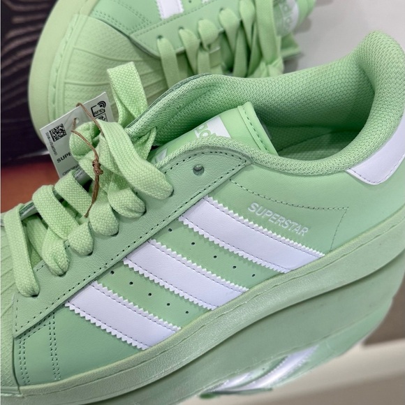 adidas Shoes - (new+tag) Adidas Women Superstar Classic — US size 8.5 green and white sneakers